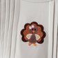 Sage turkey embroidery bubble
