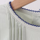 Sage turkey embroidery ruffle pants set