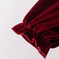 Maroon velvet bow dress