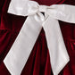 Maroon velvet bow dress