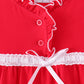 Red bow ruffle dress
