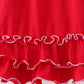 Red bow ruffle dress