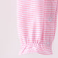 Pink turkey embroidery stripe romper