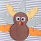 Sage turkey embroidery stripe romper