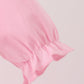 Pink turkey embroidery ruffle romper