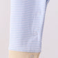 Blue turkey embroidery stripe romper