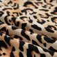Khaki Plus Size Leopard Print Stitch Detail Ruffled Short Sleeve Blouse