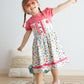 Platinum floral print strap girl dress