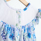 Blue rose hand smocked print dress