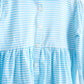 Blue puppy hand smocked stripe dress