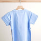 Blue easter cross hand-smokced boy top