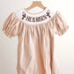 Khaki he is risen hand-smocked girl bubble