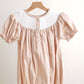 Khaki he is risen hand-smocked girl bubble