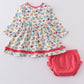 Platinum floral print baby girl set