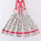 Platinum floral print strap girl dress