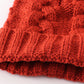 Caramel pompom  cable beanie hat