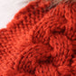 Caramel pompom  cable beanie hat