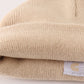 Beige ribbed basic knit beanie hat