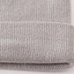 Grey ribbed basic knit beanie hat