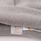 Grey ribbed basic knit beanie hat