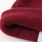 Burgundy ribbed basic knit beanie hat