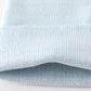 Blue ribbed basic knit beanie hat