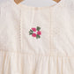 White hand embroidery lace dress