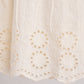 White hand embroidery lace dress