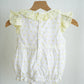 Mustard character hand smocked ruffle bubble