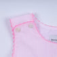 Pink princess hand smocked plaid dress