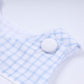 Blue character hand smocked gingham bubble