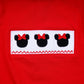 Red character hand smocked dress