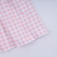Pink character hand smocked gingham ruffle dress