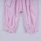 Pink christmas tree hand smocked ruffle romper