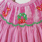 Pink joy hand smocked girl gingham romper