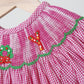 Pink joy hand smocked girl gingham romper