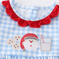 Santa milk cookies applique girl set