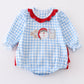 Santa milk cookies applique girl bubble