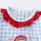 Santa milk cookies applique girl bubble