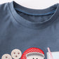 Santa  milk cookies applique boy set