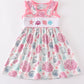Pink Shell Embroidered Dress