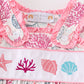 Pink Shell Embroidered Dress