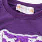 Purple LSU tiger sequin sweatshirt mom & me