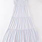 Crab french knot stripe smocked dress