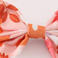 Pumpkin floral print 2pc hair bow