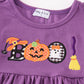 Halloween pumpkin ghost applique girl set