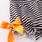 Halloween pumpkin ghost applique girl bloomers set