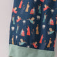 Navy nativity print mom pajamas pants