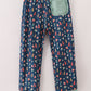 Navy nativity print mom pajamas pants