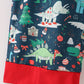 Green dinosaur print mom pajamas pants